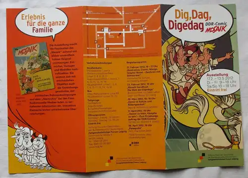 Broschüre Dig, Dag, Digedag DDR-Comic Mosaik Ausstellung Leipzig 2012 (135408)