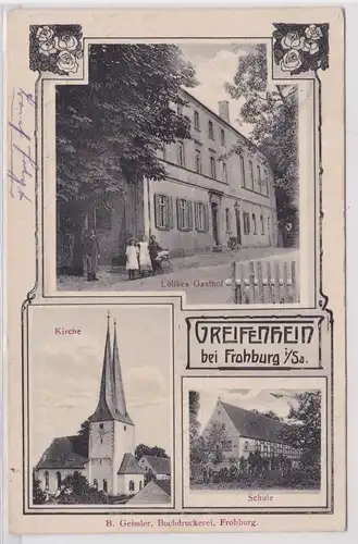 901035 Mehrbild Ak Greifenhain bei Frohburg in Sachsen Gasthof usw. 1909