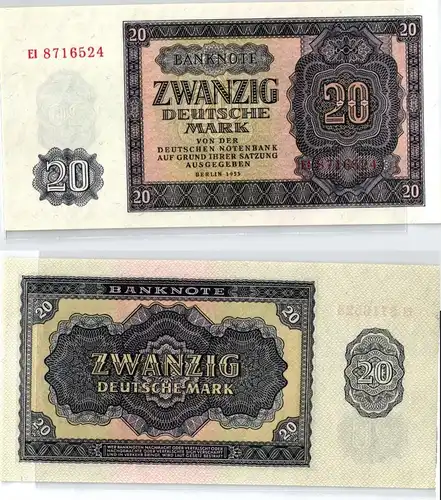 20 Mark Banknote DDR Deutsche Notenbank 1955 kassenfrisch (124014)