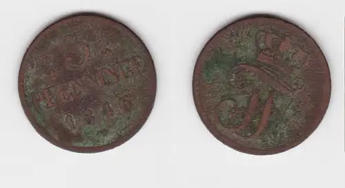 3 Pfennig Kupfer Münze Mecklenburg Schwerin 1846 f.ss (150993)