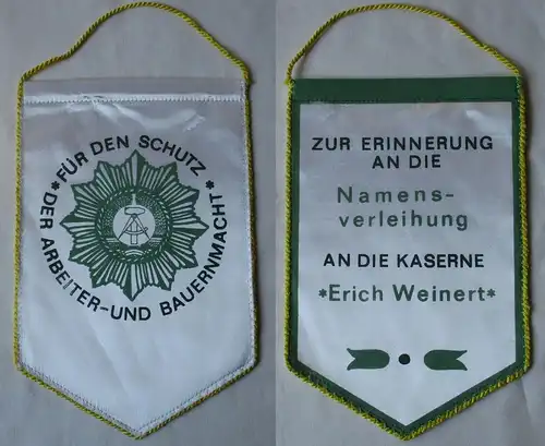 DDR Wimpel Zur Erinnerung an die Namensverleihung Kaserne Erich Weinert (150310)