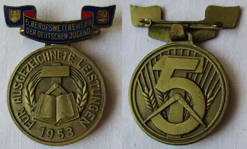 DDR Medaille FDJ 5.Berufswettbewerb der deutschen Jugend 1953 (117611)
