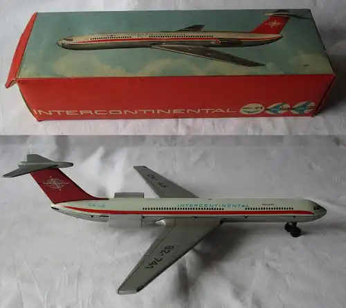 Blechspielzeug sowjetisches Jet-Flugzeug IL-62 Intercontinental OVP (156703)