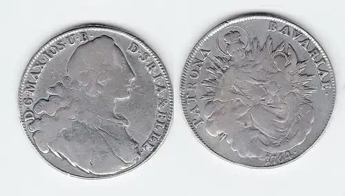 1 Madonnentaler Silber Münze Bayern Maximilian Joseph 1764  (118421)