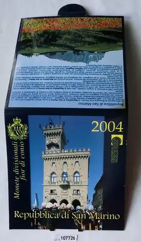 San Marino KMS 2004 im Originalfolder 1 Cent bis 5 Euro Stempelglanz (107726)