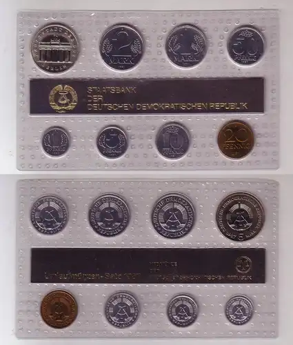Original Kursmünzsatz DDR 1 Pfennig bis 5 Mark 1987 Stempelglanz (114483)
