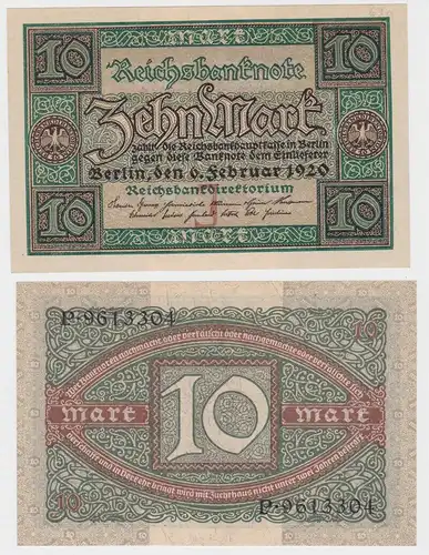 10 Mark Reichsbanknote 6.2.1920 Rosenberg 63 a (140152)
