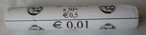 Belgien 1 Euro-Cent Rolle mit 50 x 1 Cent Euromünzen 2004? (117456)