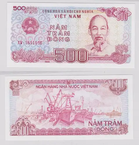 500 Dông Banknote Vietnam 1988/89 Pick 101a UNC (126260)
