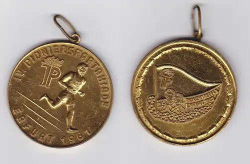 DDR Medaille IV.Pionierspartakiade Erfurt 1961 Stufe Gold (135700)