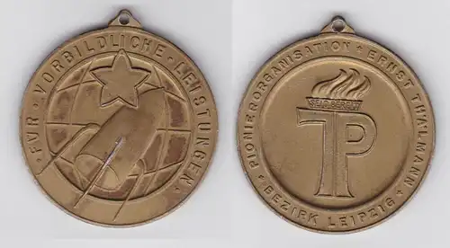 DDR Medaille Pionierorganisation "Ernst Thälmann" Bezirk Leipzig Gold (135210)