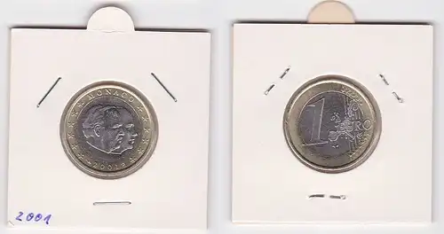 1 Euro Bi-Metall Münze Monaco 2001 Fürst Rainier III. und Prinz Albert (124734)