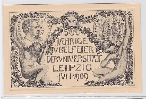 87401 AK 500 jährige Jubelfeier der Universität Leipzig Juli 1909