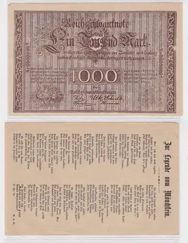 1000 Mark Scherz Reichsschwanknote Reichsschwankdirektorium um 1910 (108827)