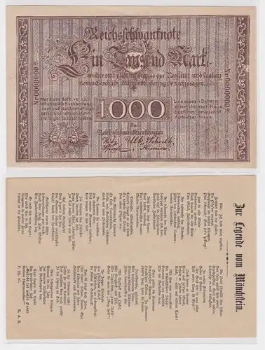 1000 Mark Scherz Reichsschwanknote Reichsschwankdirektorium um 1910 (104840)