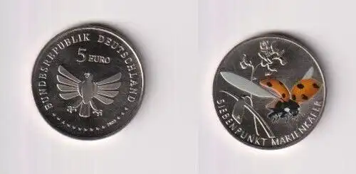 5 Euro Münze Deutschland Siebenpunkt Marienkäfer 2023 A Stgl. (157266)