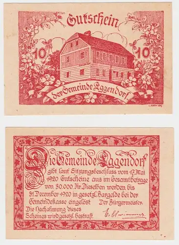 10 Heller Banknote Notgeld Gemeinde Eggendorf 17.05.1920 (154025)