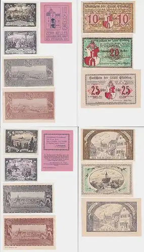 8 Banknoten 10 bis 75 Heller Notgeld Stadt Eferding (149073)