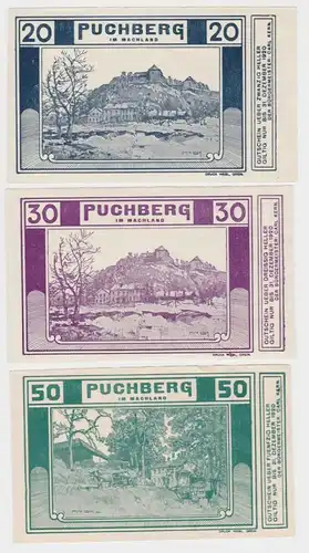 20,30 und 50 Heller Banknoten Notgeld Gemeinde Puchberg im Machland 1920(154486)