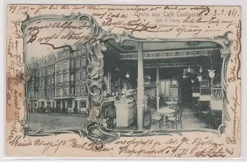 900417 Mehrbild Ak Gruß aus Café Continental Lehe Hafenstraße 208, 1904