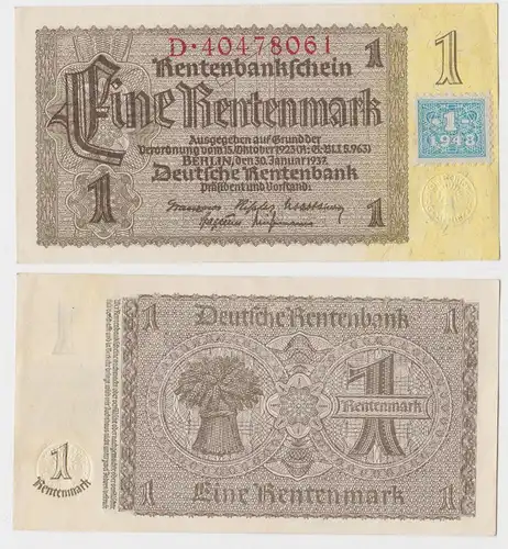 1 Mark Banknote DDR Deutsche Notenbank 1948 Kuponausgabe Ro.Nr.330 b (132293)