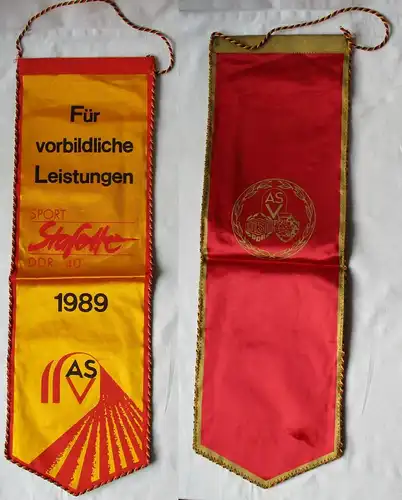 DDR Wimpel Für vorbildliche Leistungen Sport Stafette DDR 40 1989 (142283)