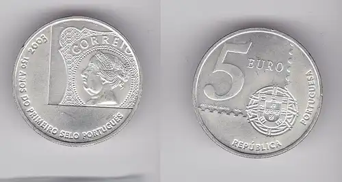 5 Euro Münze Portugal 2003 150 Jahre Briefmarken in Portugal (132340)