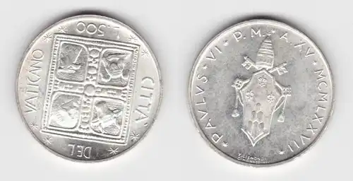500 Lire Silber Münze Vatikan 1977 Johannes Paulus VI (142004)