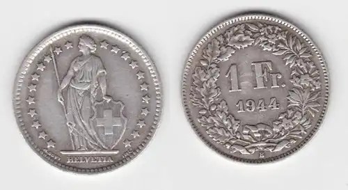1 Franken Silber Münze Schweiz 1944 (105106)