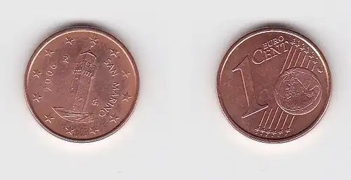 1 Cent Münze San Marino 2006 Festungsturm Montale (131111)