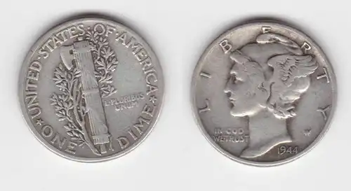 1 Dime Silber Münze USA 1944 Liberty (119033)
