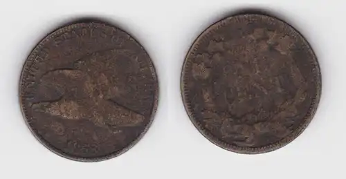 1 Cent Bronze Münze USA 1858 Flying Eagle (116798)