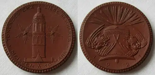 10 Mark Porzellan Münze Meissen 1921 Tönendes Erz Liebe beschert's (132977)