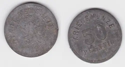 50 Pfennig Zink Münze Notgeld Stadt Bensheim 1917 (140413)
