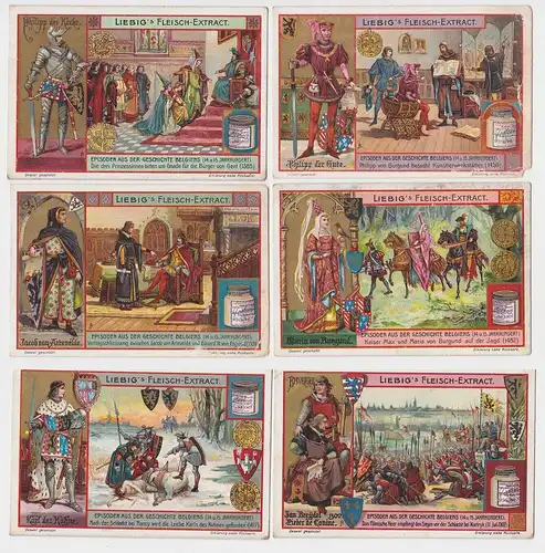 Liebigbilder Serie Nr. 633 Episoden aus der Geschichte Belgiens 1905 (6/141904)