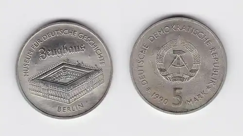 DDR Gedenk Münze 5 Mark Berlin Zeughaus 1990 Stempelglanz (119714)