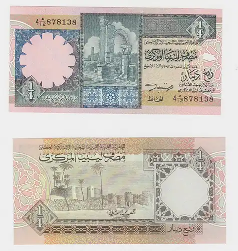 1/4 Dinar Banknote Libyen Libya (2002) kassenfrisch (130408)