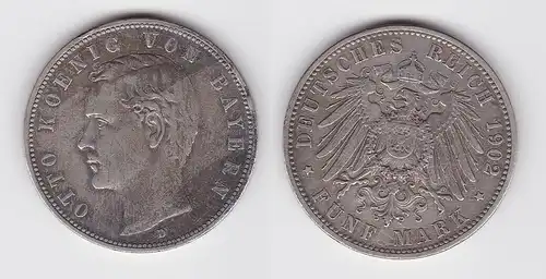 5 Mark Silbermünze Bayern König Otto 1902 Jäger 46 ss (150250)