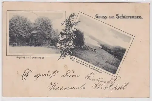 901109 Mehrbild Ak Gruß aus Schierensee Gasthof, Seeblick 1904