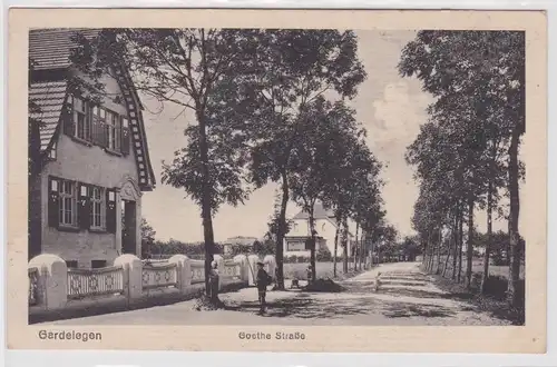 901851 Feldpost Ak Gardelegen Goethe Strasse 1915