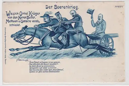 81856 Künstler Ak Bruno Bürger Leipzig No.6107 Humor "Der Burenkrieg"
