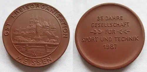 DDR Medaille GST Kreisorganisation Meissen - 35 Jahre GST 1987 (149291)