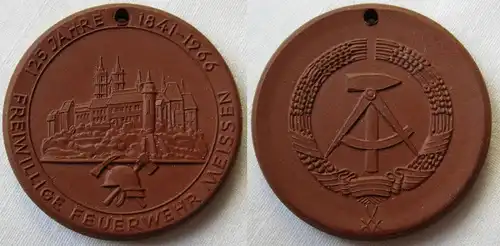 DDR Medaille 125 Jahre Freiwillige Feuerwehr Meissen 1841-1966 (149747)