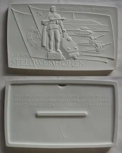 DDR Plakette Gedenkstätte der Befreiung auf den Seelower Höhen 1945 (149471)
