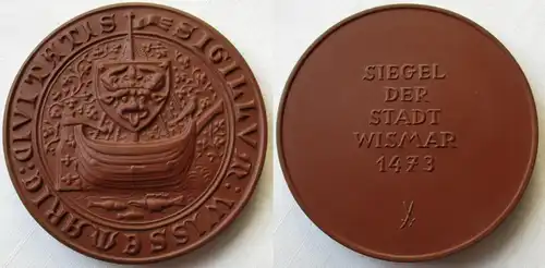 DDR Medaille Siegel der Stadt Wismar 1473 - Civitatis Sigilum Wissemarie /149741