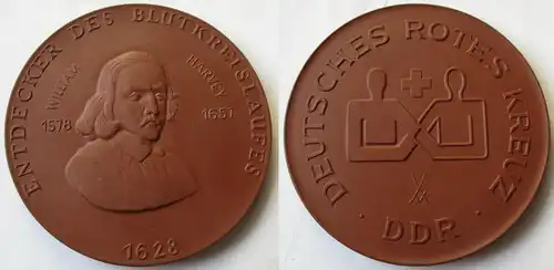 DDR Medaille DRK Entdecker des Blutkreislaufes William Harvey 1628 (149744)