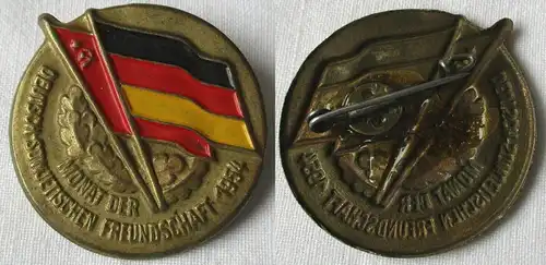 DDR Blech Abzeichen Monat der Deutsch Sowjetische Freundschaft 1954 (149102)