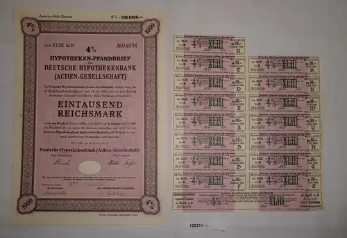 1000 Reichsmark Pfandbrief Deutsche Hypothekenbank AG Berlin 1942 (128211)