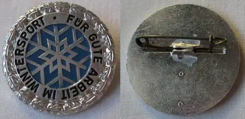DDR Abzeichen Für gute Arbeit im Wintersport - Schneekristall in Silber (140343)
