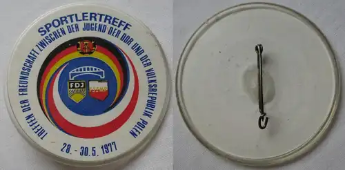 DDR Abzeichen Sportlertreff - Treffen der Freundschaft FDJ Polen 1977 (139976)